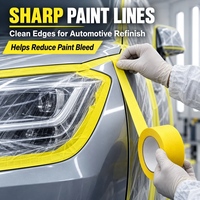 120 ° Ruban de masquage automobile haute température pour peinture professionnelle, cuisson et travaux de retouche à chaud