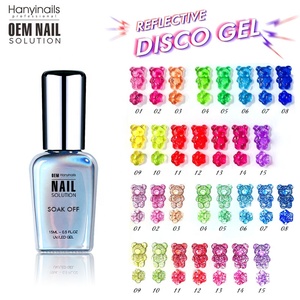 Hanyinails Neon vàng bạc màu sắc phản chiếu <span class=keywords><strong>Flash</strong></span> Cateye Disco Gel Polish - Product Image 3