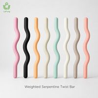 Barre d'exercice torsadée lestée en fonte avec revêtement en silicone, équipement de musculation pour la maison, fournisseur en gros