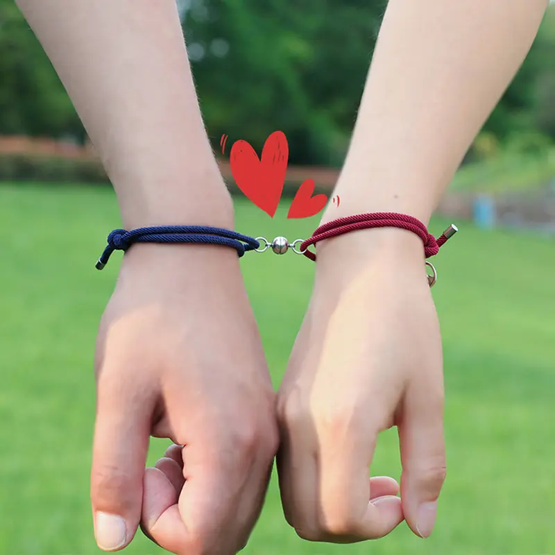 1 paar Magnetic Paare Armbänder für Frauen Männer Armbänder für Paare Verbinden Armband für Sie und Ihn Paare Geschenke