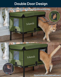 Chauffage pour chat de luxe imperméable pour l'extérieur, multifonctionnel, de haute qualité, avec couvercle amovible pour toutes les saisons - Product Image 4