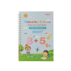 Set di giocattoli educativi per calligrafia francese per bambini riutilizzabili da disegno a mano lettere alfabetiche libri di pratica magica borsa per quaderni magici - Product Image 2