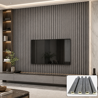 Décoration intérieure, panneaux muraux en WPC à grain de bois, panneaux de revêtement mural en WPC pour la maison, la villa, l'hôtel