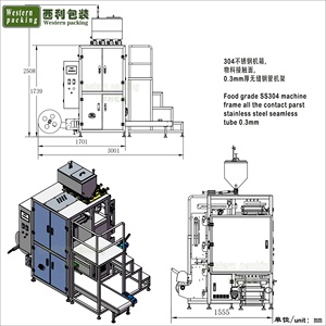New đa dọc chức năng đóng gói chất lỏng máy mật ong phần Gói máy - Product Image 3