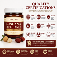 Pâte énergétique quotidienne à base de datte rouge et de longane pour un soutien immunitaire sain, pâte à base de plantes nutritive de haute qualité