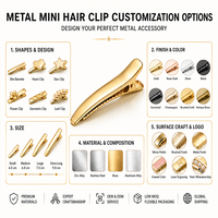 Barrettes à cheveux personnalisées en alliage de zinc Mosen Boutique, barrettes à fleurs noires de luxe, production de cadeaux OEM spécialisée