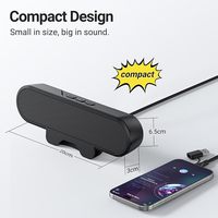 Altavoces Inwa para Computadora de Escritorio, Barra de Sonido USB para Monitor con Clip, Conexión por Cable
