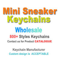 Popular 2026 Fashion Gift Soft PVC Bag Charms with Box Hand Printed Shoe Keyring 3d Mini Sneaker Keychain