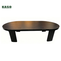 Ensemble de salon de jardin 4 pièces pour patio, salon de jardin moderne en aluminium pour villa, ensemble de canapés d'extérieur