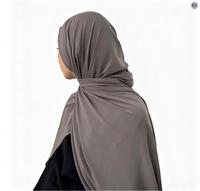 Nouveau Turban Femme Couleur Unie Personnalisé en Polyester, Voile Malaisien à Deux Boutons et Lacets, Burkini en Nylon Spandex