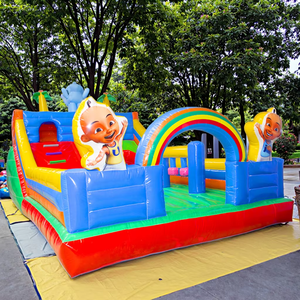Château gonflable extérieur en PVC avec toboggan, combo gonflable commercial pour enfants - Product Image 5