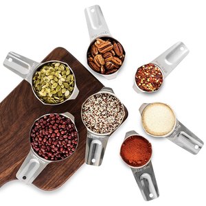Compra al por Mayor de 13 Piezas de Cucharas y <span class=keywords><strong>Tazas</strong></span> <span class=keywords><strong>Medidoras</strong></span> de Acero Inoxidable 304 de 15 ml, 1/4 y 1 Taza, con Báscula Digital, 18/8 (304) - Product Image 3