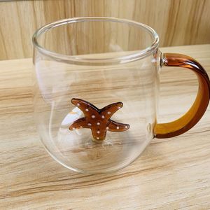 Vaso de Vidrio al por Mayor para Cerveza, Jugo, Refresco, Café, con Decoración de Personajes de Dibujos Animados en 3D, Animales y Plantas en el Interior - Product Image 4