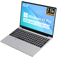 Ordinateur portable Win 10 Pro 15,6'' FHD IPS, 16 Go de RAM, 256 Go, ordinateur portable de jeu portable, catégorie professionnelle, anglais, DDR4, NEUF