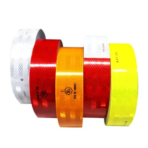 MANCAI Certification Emark Heat Press Yellow Color Adhes Reflect Safety Warning Tape Reflective Sticker