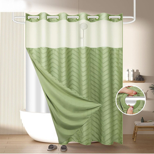 <span class=keywords><strong>Rideau</strong></span> <span class=keywords><strong>de</strong></span> <span class=keywords><strong>douche</strong></span> à rayures Boho imperméable en relief 3D au design <span class=keywords><strong>de</strong></span> luxe avec doublure en polyester amovible sans crochet pour la maison des hôtels - Product Image 5