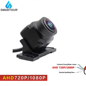 Smartour AHD 1080P 야간 시계 180 도 어안 렌 자동차 HD 역방향 백업 후면보기 전면 차량 카메라 안드로이드 DVD 모니터