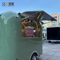 Remorque alimentaire mobile pour café, boissons et desserts, remorque de restauration compacte personnalisée avec frein à essieu unique