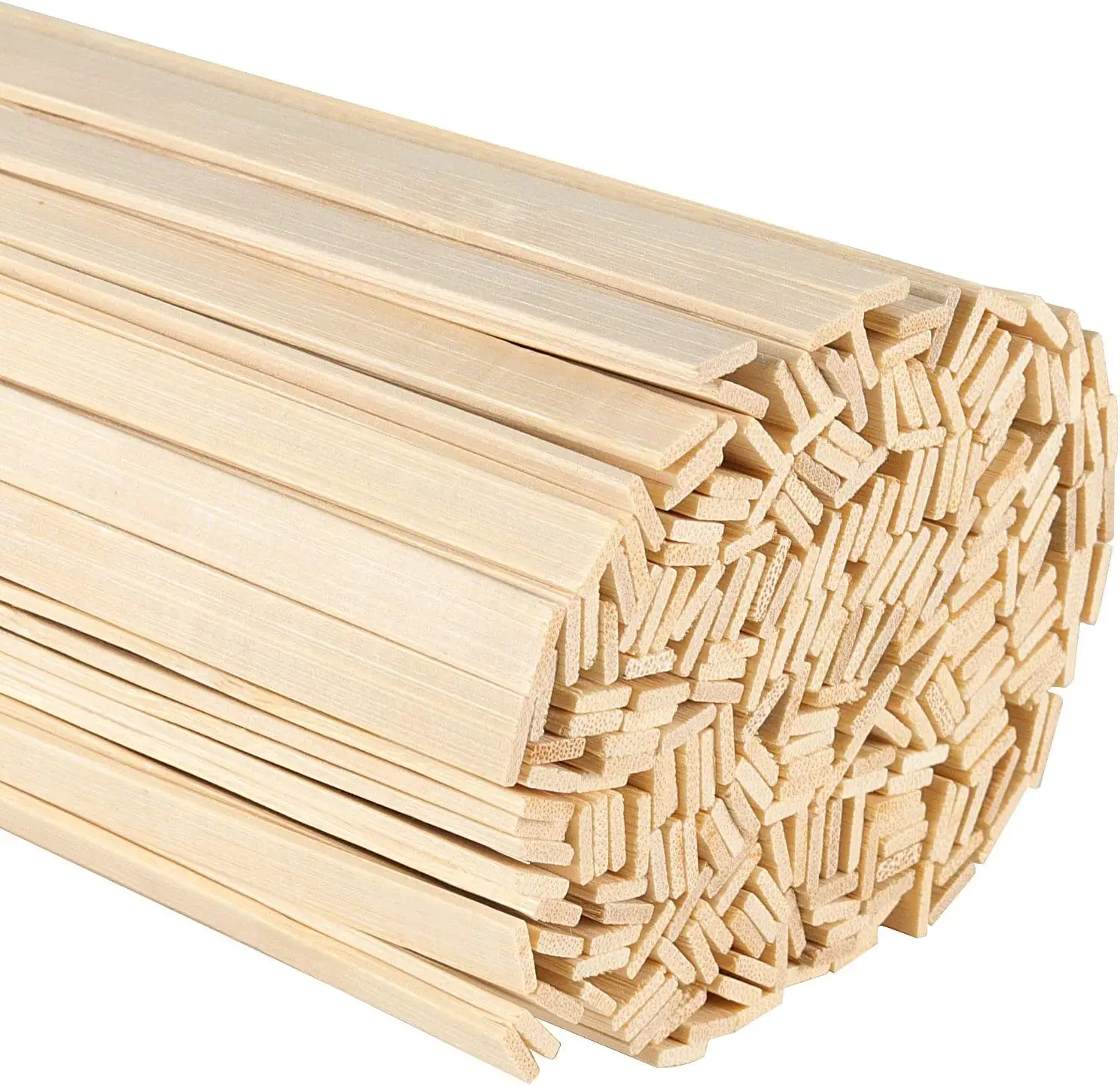Bastoncini di bambù naturale piatti da 15.5 pollici per campanelli eolici artigianali in legno palo di tassello parol che fa stampi forniture per la costruzione spiedini di bambù