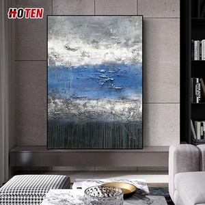 Dipinto <span class=keywords><strong>a</strong></span> <span class=keywords><strong>Olio</strong></span> Astratto 100% Fatto <span class=keywords><strong>a</strong></span> Mano, Dimensioni Personalizzabili, Design Originale, Decorazione Murale, Arredamento Casa, Supporto su Tela, Paesaggio - Product Image 2