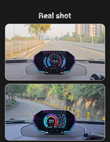 Compteur automatique de voiture numérique intelligente OBD2 + GPS 5.5 pouces F11 affichage tête haute HUD compteur de vitesse accessoires de voiture