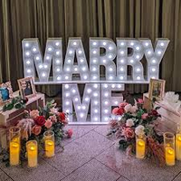 Marry Me 3d 4ft 3ft Decoracion personnalisé mariage Led lettre signe ampoules chapiteau lettres d'amour de haute qualité