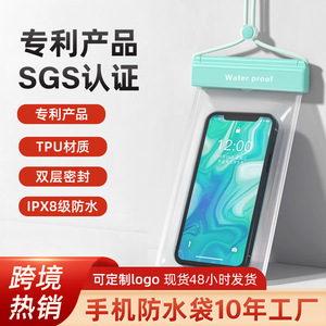 Étui de téléphone étanche en TPU avec rabat, sac tactile pour la natation en extérieur 7.2L - Product Image 4