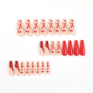 Prensa de <span class=keywords><strong>uñas</strong></span> Usable Long Love Lipstick Proveedor de <span class=keywords><strong>uñas</strong></span> esmeriladas <span class=keywords><strong>Amor</strong></span> rojo apasionado Cubierta completa Punta de <span class=keywords><strong>uñas</strong></span> acrílicas Día de San Valentín - Product Image 4