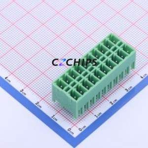 KF2EDGKVH-3.81-2*10P Plug-in Terminal Block Through hole,P=3.81mm Connector Board-to-Board / Socket - Closed 2x10P 3.81mm Green - Product Image 1