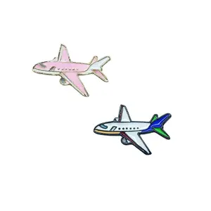 Customised Badges Customised Badges Zinc Alloy Enamel Pin With Epoxy Airplane Badge Lapel Pin