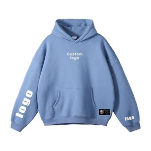Sweat à capuche personnalisé pour homme, en coton lourd de qualité supérieure, style streetwear minimaliste, logo personnalisé, vente en gros - Product Image 1