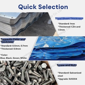 Bassin d'élevage de poissons en métal de 10 000 <span class=keywords><strong>litres</strong></span>, réservoir d'aquaculture en tôle <span class=keywords><strong>galvanisée</strong></span> ondulée avec cadre en PVC |   FUTURERAS - Product Image 6