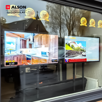 Интерактивный сенсорный LCD-дисплей ALSON LED 43 дюйма для настенного монтажа, цифровая рекламная вывеска