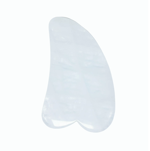 Gua Sha en forme de V en quartz blanc, pierre naturelle pour le dos - Product Image 1