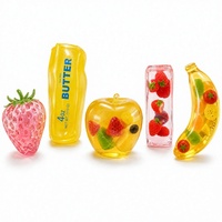 Jouet anti-stress mignon en forme de gelato de fruits, jouet à presser en gelée à remontée lente pour adultes, cadeau pour la salle de classe ou les fêtes