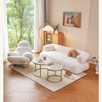 Moderne Luxus-Wohnzimmer-Sofagarnitur L-Form 2-3-Sitzer Samt Kompressions-Knochenlose Lounge-Liege Indoor-Design Sonderangebot