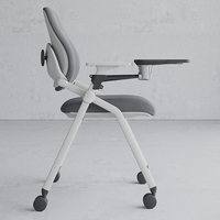 Chaise d'entraînement pliante en plastique Guangdong de couleur blanche chaise d'entraînement avec bloc-notes tables et chaises de salle d'entraînement
