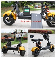 Scooter électrique pliable 48V en acier au carbone, type Harley, 3 vitesses, autonomie 30-50KM, conforme aux normes nationales, mini, non neuf