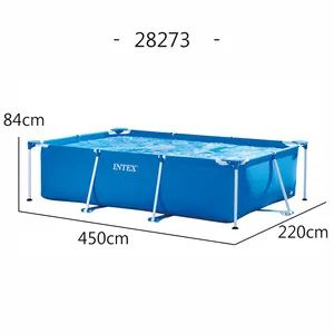 Intex 28273 4.5M X 2.2M X 0.84M pools swimming outdoor family RECTANGULAR metal frame large swimming pool