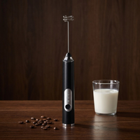 Mousseur à lait électrique portable 4-en-1 pour café, cappuccino et matcha, alimenté par batterie