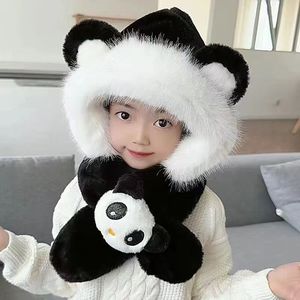 ชุดหมวกและผ้าพันคอตุ๊กตาการ์ตูนสำหรับเด็กฤดูหนาวอุ่นๆ ป้องกันคอพร้อมหูหมี สีบานเย็น ชุด 2 ชิ้น - Product Image 2