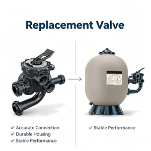 Valve de remplacement pour système de filtration de piscine à filtre à sable à montage latéral 2 pouces - Product Image 1