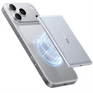 Batería Externa AWEI MiniMag Ultra Delgada de 5000 mAh con Carga Inalámbrica Compatible con Carga Rápida y Cable USB-C para Teléfono 17 - Product Image 1