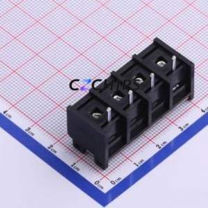 HB9500SS-9.5-4P Barrier Terminal Block Through hole Component (THT),P=9.5mm Connector With Cover Plate 9.5mm 1x4P Straight Pin - Product Image 2