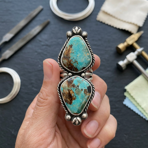 Stylish Cute Chrysocolla 925 <b>Solid</b> Sterling <b>Silver</b> Natural Gemstone Ring Statement Jewelry Wedding Gift - Product Image 2