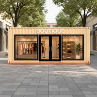 Boutique mobile de vêtements en conteneurs préfabriqués en acier modernes pour l'extérieur