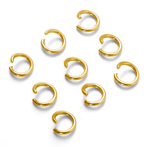 200pcs/bag <b>Cheap</b> Price Wholesale Vacuum Plating Stainless Steel Open <b>Ring</b> for DIY Jewelry Jump <b>Rings</b> Findings Accessories - Product Image 3
