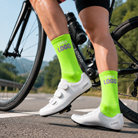Chaussettes de cyclisme personnalisées respirantes, chaussettes de sport performantes, évacuation de l'humidité, vente en gros OEM avec logo pour le cyclisme sur route