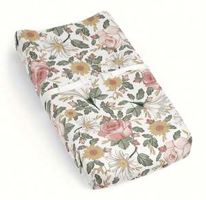 Funda para cambiador de bebé con diseño floral, funda para cambiador de pañales para recién nacidos - Product Image 1