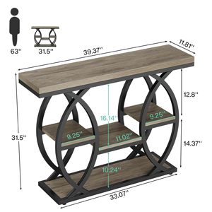 <span class=keywords><strong>Mesa</strong></span> de consola <span class=keywords><strong>estrecha</strong></span> moderna personalizada con almacenamiento, <span class=keywords><strong>mesa</strong></span> de entrada de madera metálica industrial para entrada de pasillo, sala de estar - Product Image 6